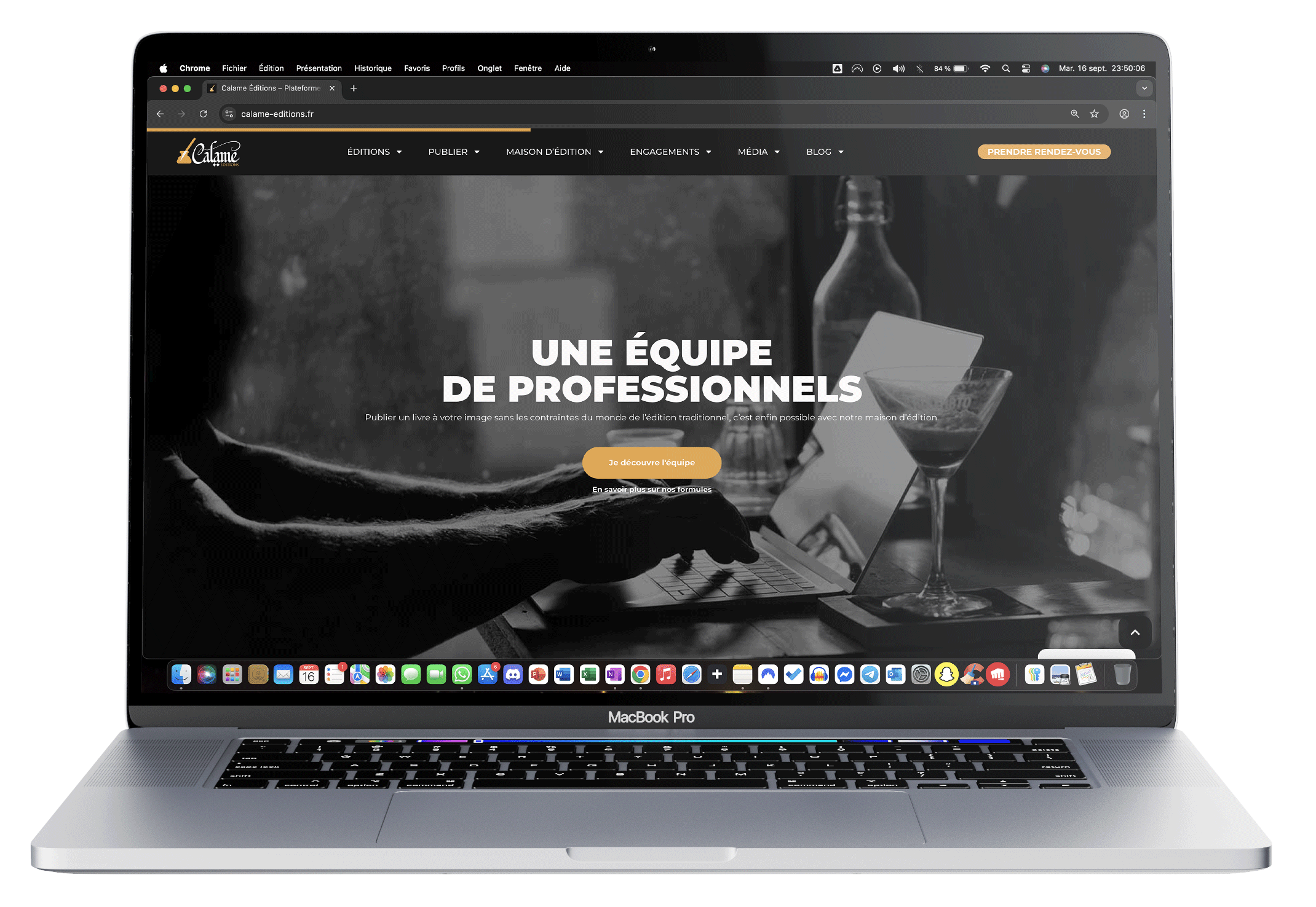 Mockup Site Calame Editions by Albanda
