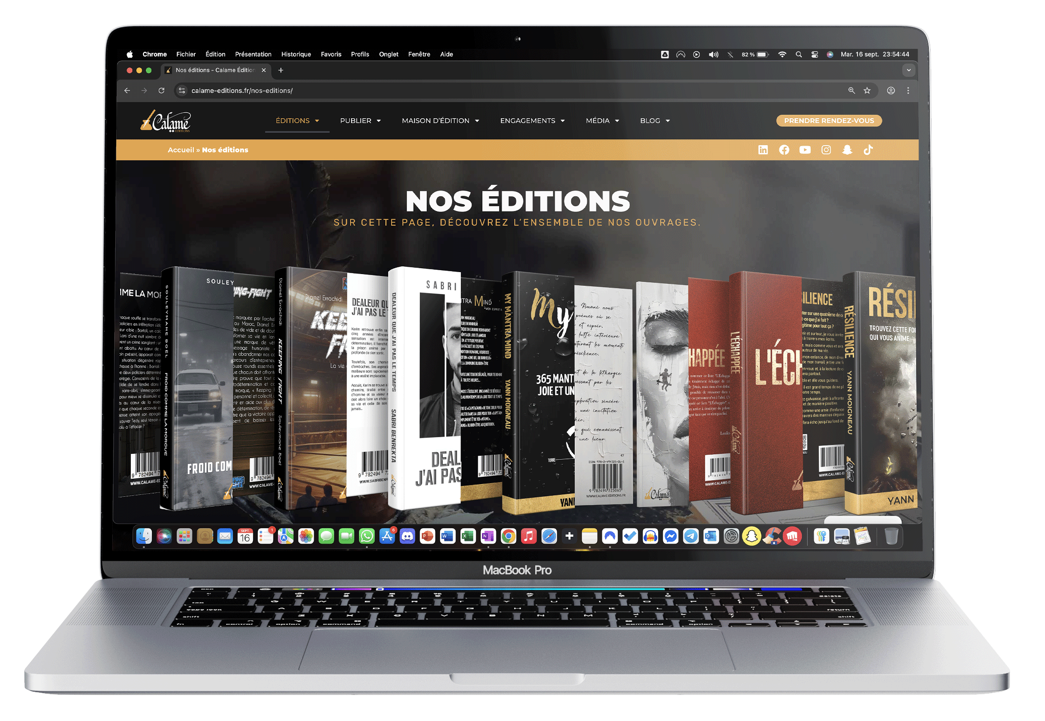 Mockup Site Calame Editions by Albanda
